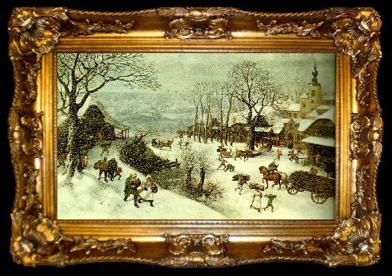 framed  Lucas van Valckenborch vinter, ta009-2